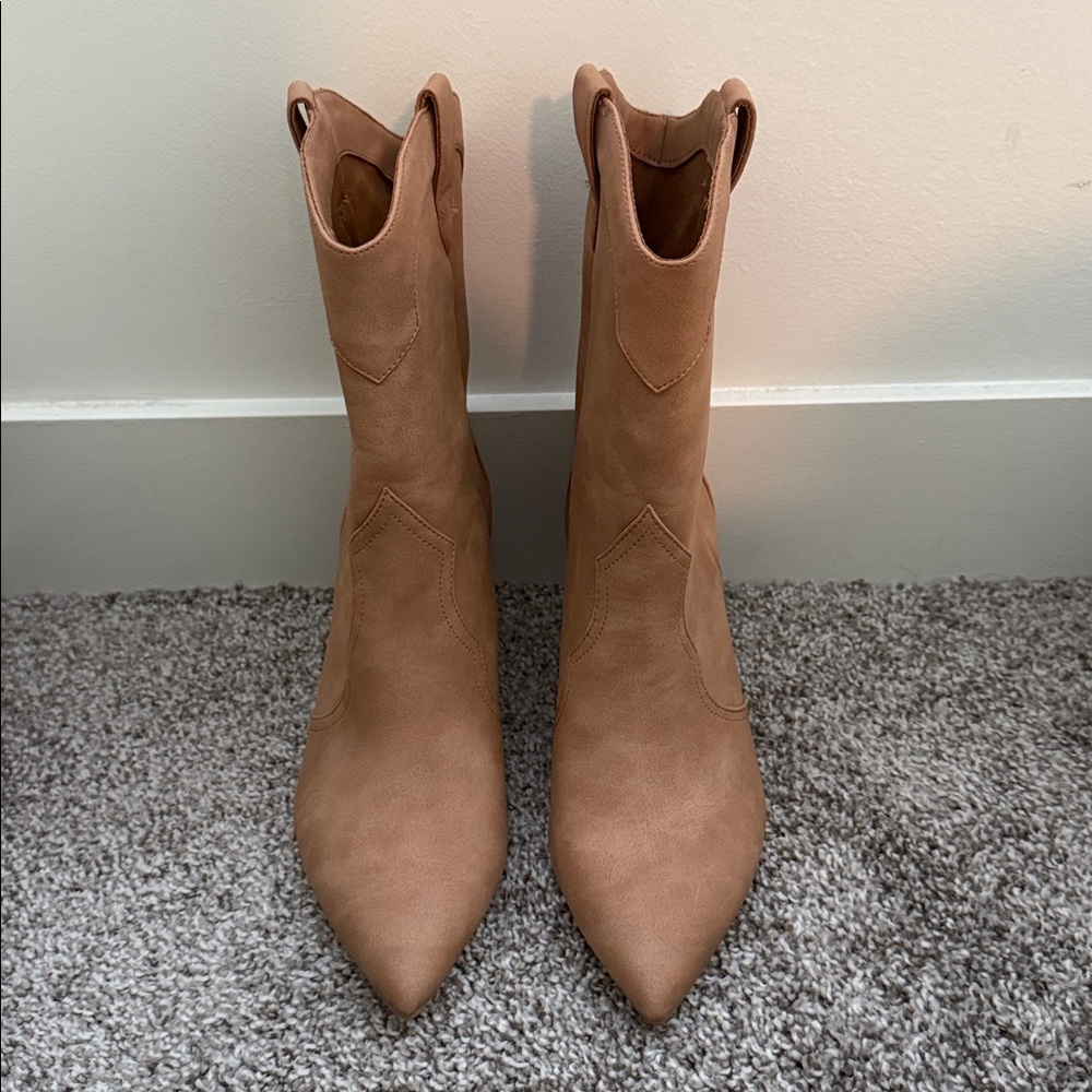 Dolce Vita Tan Western Inspired Heeled Boots